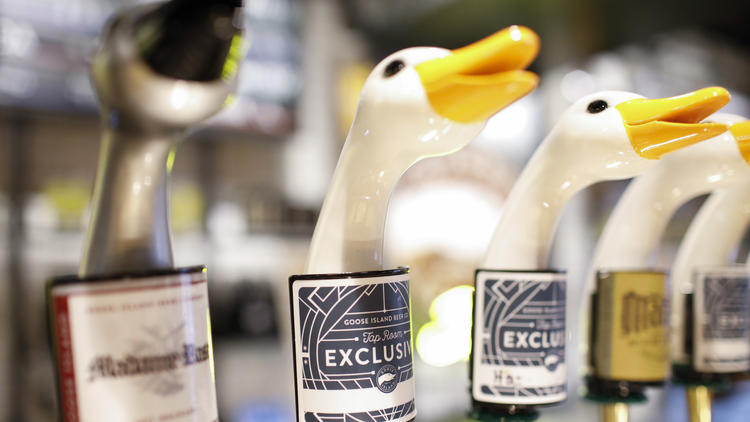 Goose Island beer taps